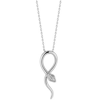 Sunkissed Sterling Sterling Silver Cubic Zirconia Snake Necklace