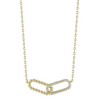 Sunkissed Sterling Sterling Silver Cubic Zirconia Link Necklace