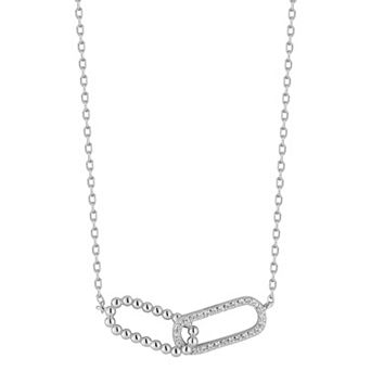 Sunkissed Sterling Sterling Silver Cubic Zirconia Link Necklace
