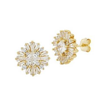 Sunkissed Sterling Sterling Silver Cubic Zirconia Stud Earrings