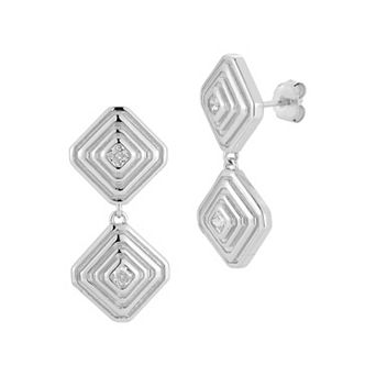 Sunkissed Sterling Sterling Silver Cubic Zirconia Drop Earrings