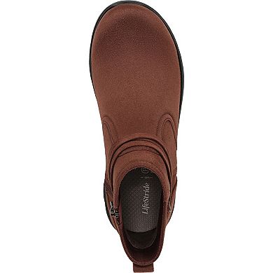 LifeStride Guest Women's Microfiber Zip Ankle Boots
