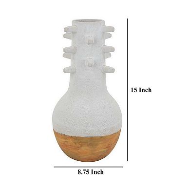 Enya Flower Vase, Spiked Narrow Neck, Ceramic