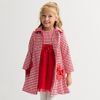 Girls 4-12 Blueberi Boulevard Houndstooth Jacket & Coat Set