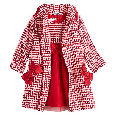 Girls 4-12 Blueberi Boulevard Houndstooth Jacket & Coat Set