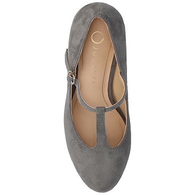 Journee Talani Women's Stacked Heel Almond Toe Comfort Dress Pumps