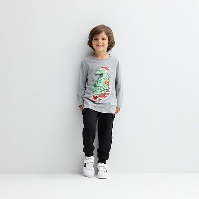 Boys 4-12 Jumping Beans® Long Sleeve Crewneck Holiday Graphic Tee
