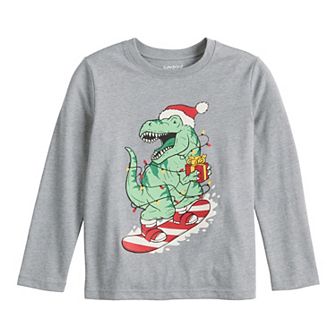 Boys 4-12 Jumping Beans® Long Sleeve Crewneck Holiday Graphic Tee