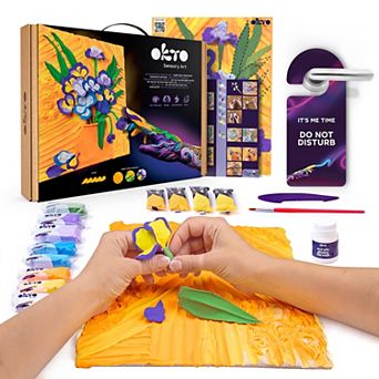 OKTO Air-Dry Clay 3D Painting Kit Irises (11.8 x 15.7 in)