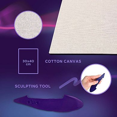 OKTO Sensory Art 3D Painting “Irises” 11.8” x 15.7” Canvas Kit