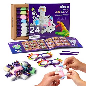 OKTO Air-Dry Clay 3D Painting Kit 24 White & Pastel Set of (nan)