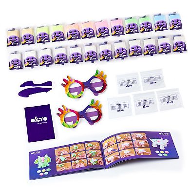 OKTO Air Dry Clay 3D Painting Kit - 24 White & Pastel Colors
