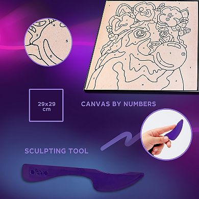 OKTO Air-Dry Clay by Numbers Raccoon (11.4 x 11.4 in)