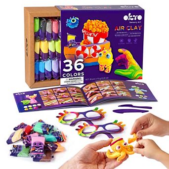 OKTO Air Dry Clay Color Set, 36 Colors for Kids Crafts