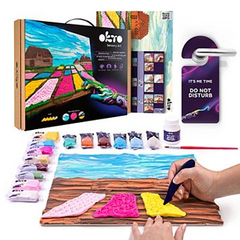 OKTO Air-Dry Clay 3D Painting Kit Flower Beds in Holland (11.8 x 15.7 in)