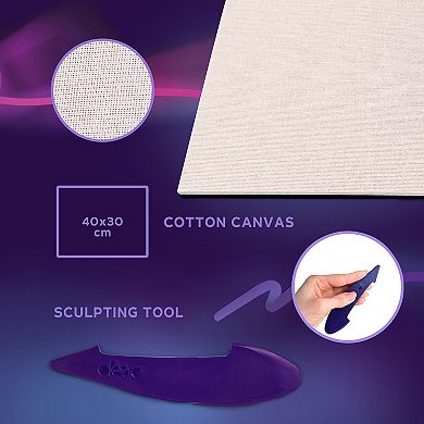 OKTO Air-Dry Clay 3D Painting Kit Flower Beds in Holland (11.8 x 15.7 in)