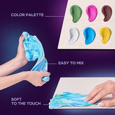 OKTO Air-Dry Clay 3D Painting Kit Flower Beds in Holland (11.8 x 15.7 in)