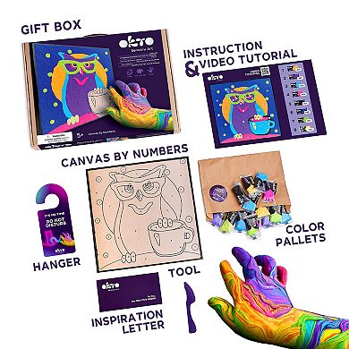 OKTO Air-Dry Clay by Numbers Owl (11.4 x 11.4 in)