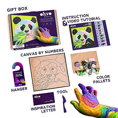 OKTO Clay-by-Numbers Kit “Panda” (11.4” x 11.4”)