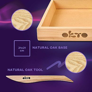 OKTO Sensory Art 3D Woodcraft “Energy” Succulent Craft Kit