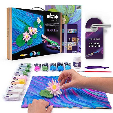 OKTO Sensory Art 3D Painting “Water Lilies” 11.8” x 15.7” Canvas Kit