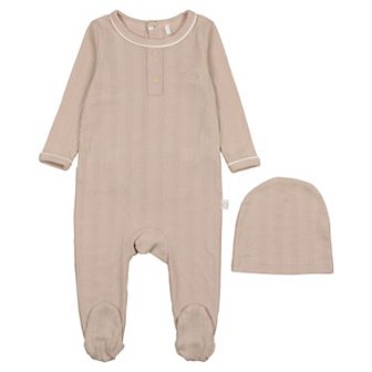Ribbed Grandpa Footie - Baby Girls
