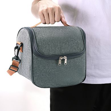 Lunch Bag, Reusable Insulated Lunch Tote Bag, Diamond Shape Lunch Box 8.66"x6.3"x7.87"