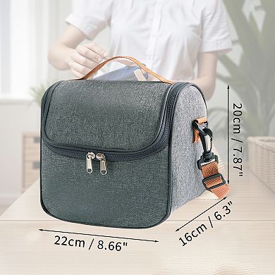 Lunch Bag, Reusable Insulated Lunch Tote Bag, Diamond Shape Lunch Box 8.66"x6.3"x7.87"
