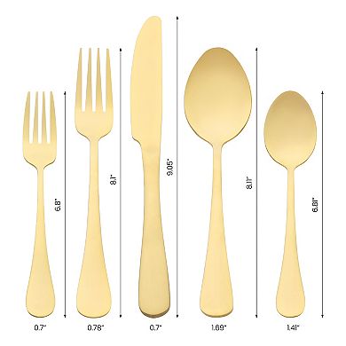 20Pcs Silverware Set, Stainless Steel Flatware, Mirror Polished Cutlery Set, Serving Utensils Set