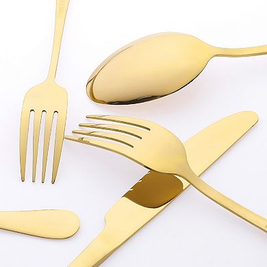 20Pcs Silverware Set, Stainless Steel Flatware, Mirror Polished Cutlery Set, Serving Utensils Set