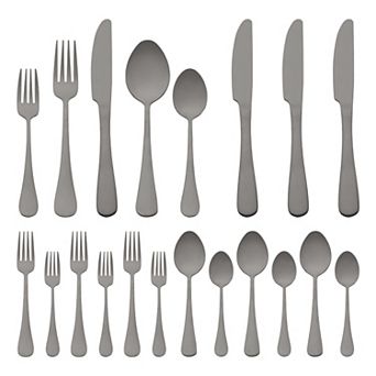 20 pc Silverware Set, Stainless Steel Flatware, Mirror Polished Cutlery Set, Serving Utensils Set