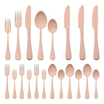 20 pc Silverware Set, Stainless Steel Flatware, Mirror Polished Cutlery Set, Serving Utensils Set