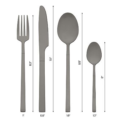 16 Piece Silverware Set, Stainless Steel Flatware, Mirror Polished Serving Utensils Set for Kitchen