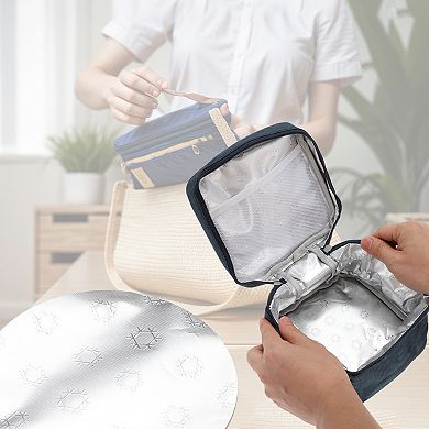 Lunch Bag, Reusable Insulated Lunch Tote Bag, Leakproof Square Lunch Box 7.09"x7.09"x5.12"