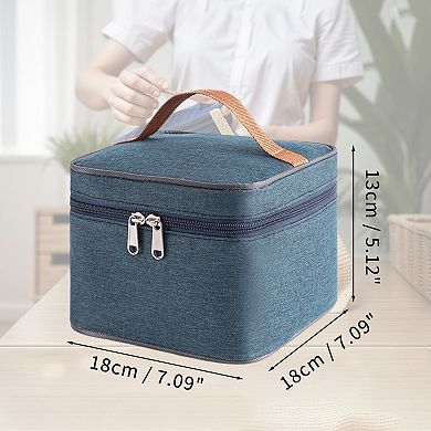 Lunch Bag, Reusable Insulated Lunch Tote Bag, Leakproof Square Lunch Box 7.09"x7.09"x5.12"