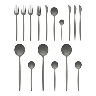 16 pc Silverware Set, Stainless Steel Flatware, Mirror Polished Serving Utensils Set for Dining