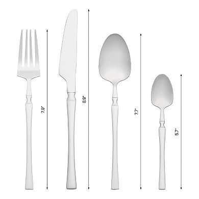 20 Pcs Silverware Set, Stainless Steel Flatware, Cutlery Set, Serving Utensils Set Kitchen Tableware