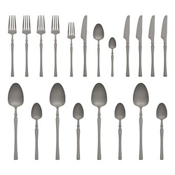 20 pc Silverware Set, Stainless Steel Flatware, Cutlery Set, Serving Utensils Set Kitchen Tableware