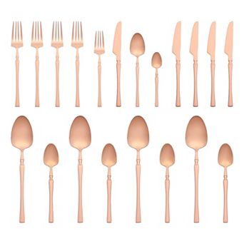 20 pc Silverware Set, Stainless Steel Flatware, Cutlery Set, Serving Utensils Set Kitchen Tableware