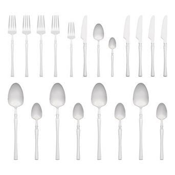 20 pc Silverware Set, Stainless Steel Flatware, Cutlery Set, Serving Utensils Set Kitchen Tableware