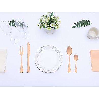 4Pcs Silverware Set, Stainless Steel Flatware with Spoons and Forks Set, Mirror Polished Cutlery Set