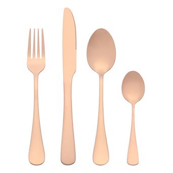 4 pc Silverware Set, Stainless Steel Flatware with Spoons and Forks Set, Mirror Polished Cutlery Set