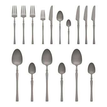 16 pc Silverware Set, Stainless Steel Flatware Set for 4, Mirror Polished Serving Utensils Set