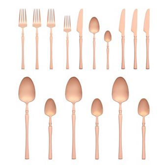 16 pc Silverware Set, Stainless Steel Flatware Set for 4, Mirror Polished Serving Utensils Set