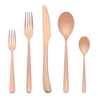 5 pc Silverware Set, Stainless Steel Flatware, Mirror Polished Cutlery Set, Serving Utensils Set