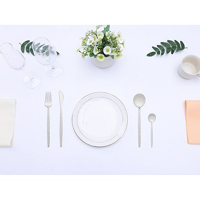 24 Pieces Silverware Set, Stainless Steel Flatware with Knife, Spoons and Fork, Serving Utensils Set