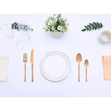 4Pcs Stainless Steel Silverware Set with Spoons and Forks, Kitchen Cutlery Set, Serving Utensils Set