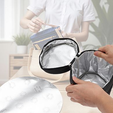 Leakproof Lunch Box Container Cylindrical Food Handbags for Office Work 1Pc