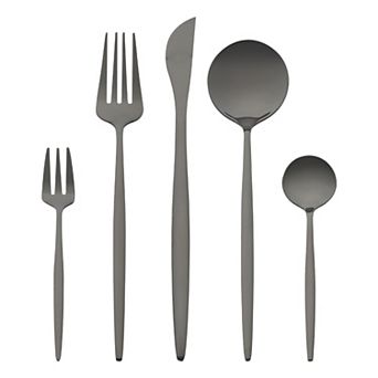 5 pc Stainless Steel Flatware Set, Silverware Cutlery with Knife, Spoons and Forks, Kitchen Flatware