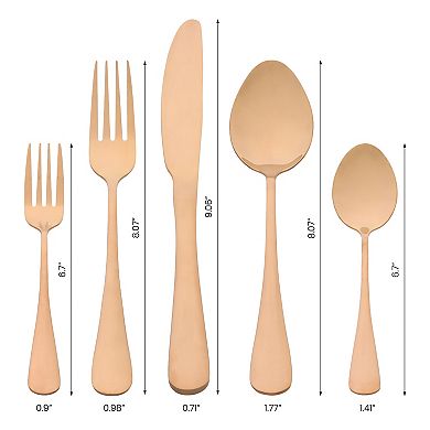 30 Piece Stainless Steel Flatware Set Mirror Polished Cutlery with Spoons Forks Kitchen Tableware